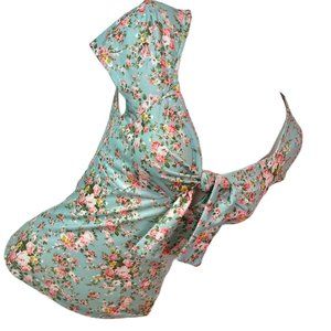 New Floral Tie Bodice Tee Small